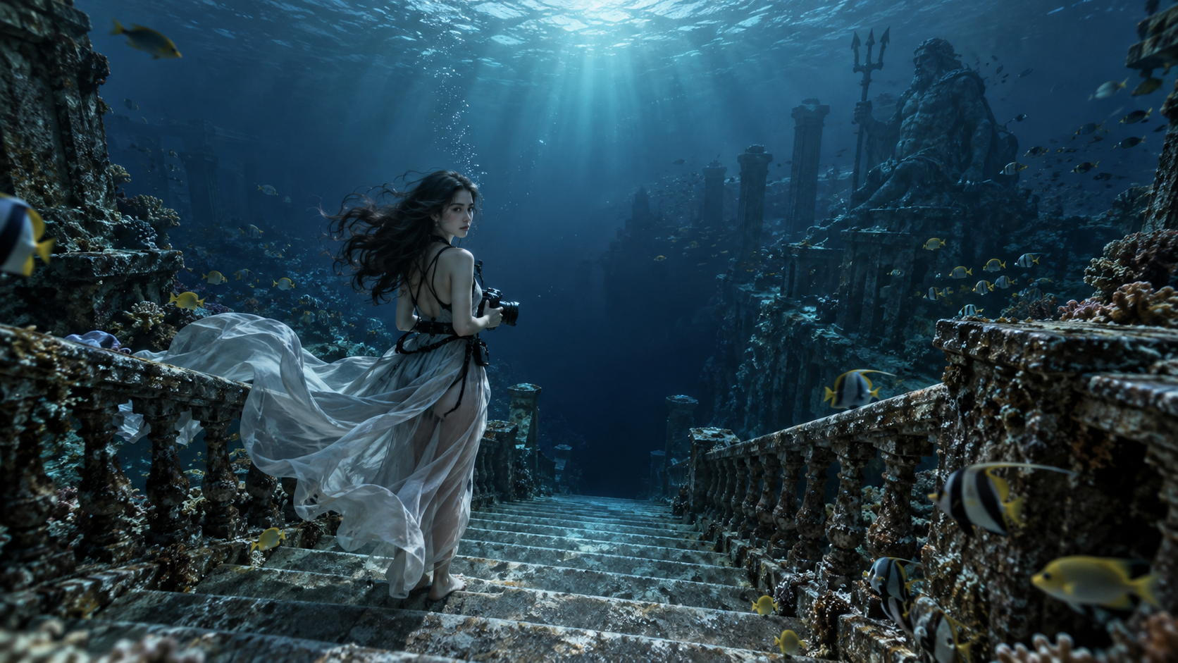 video virale del mare profondo: Stairway Into the Blue