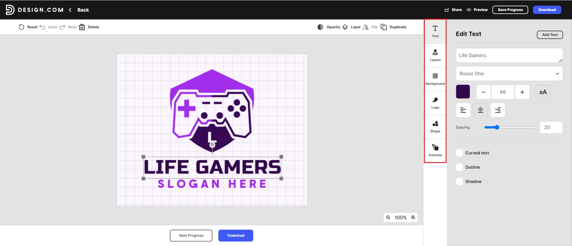 Customize the design