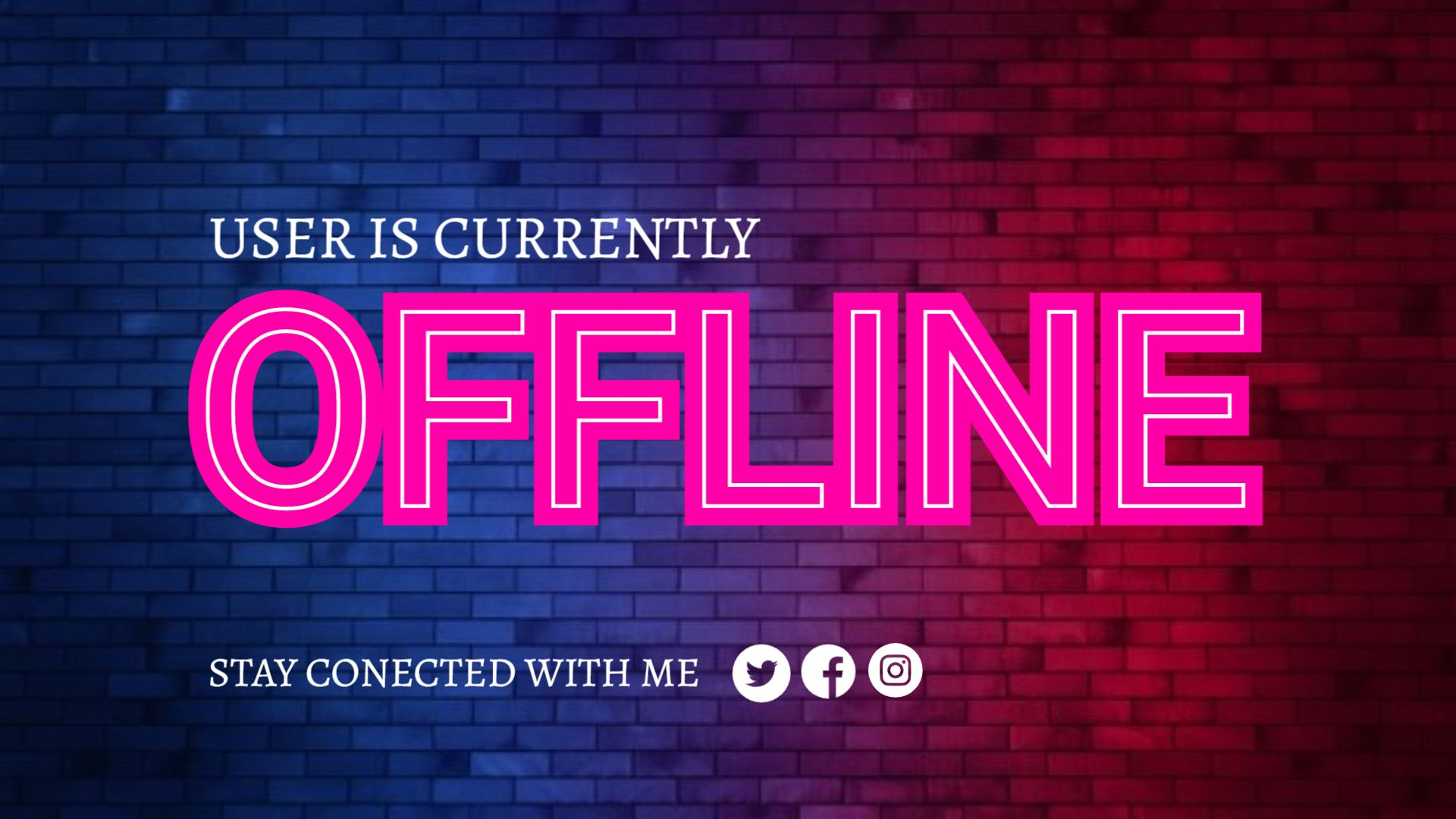 Example of Neon Glow Twitch banner template