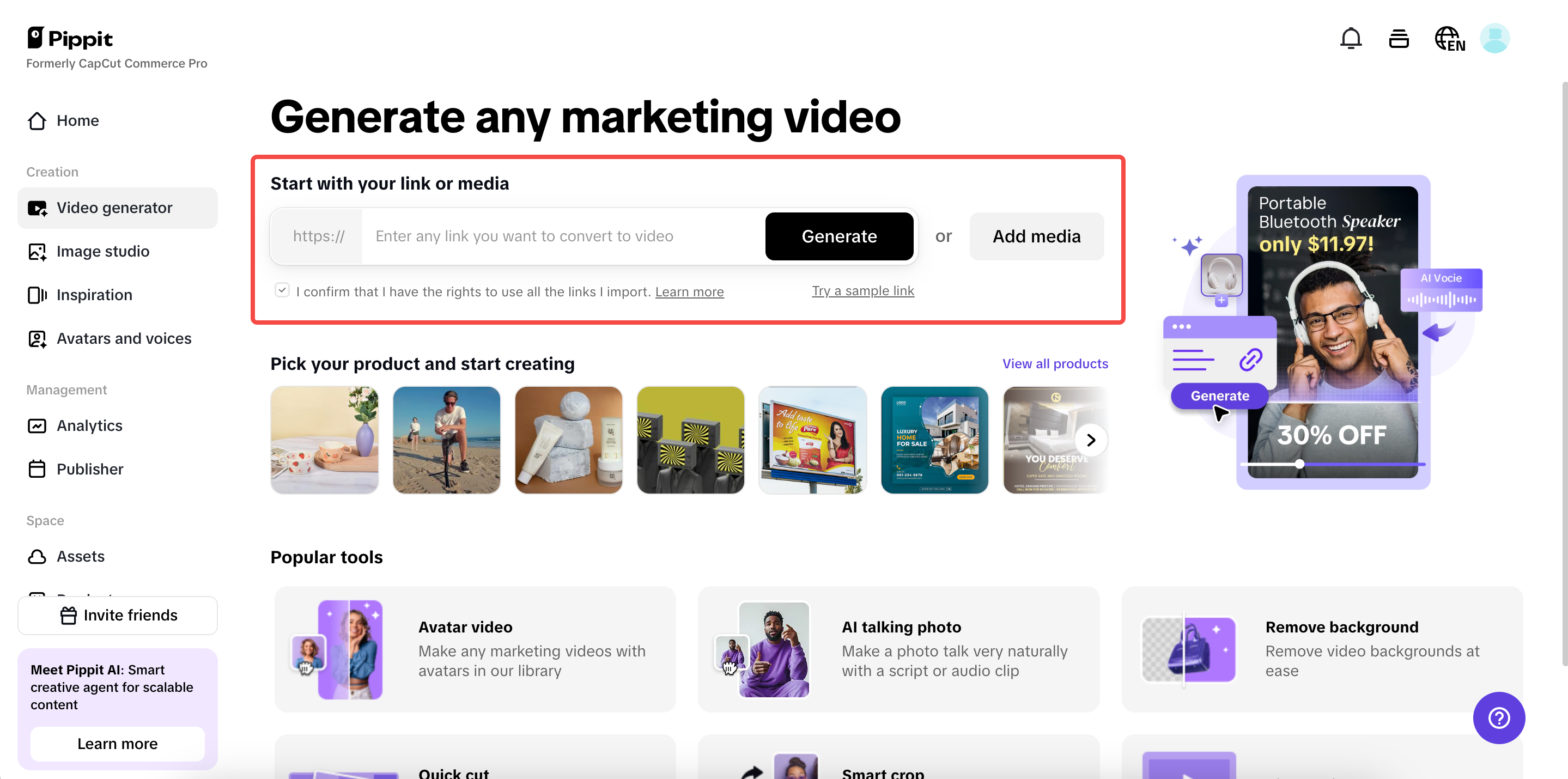Simulan sa mga link o media.