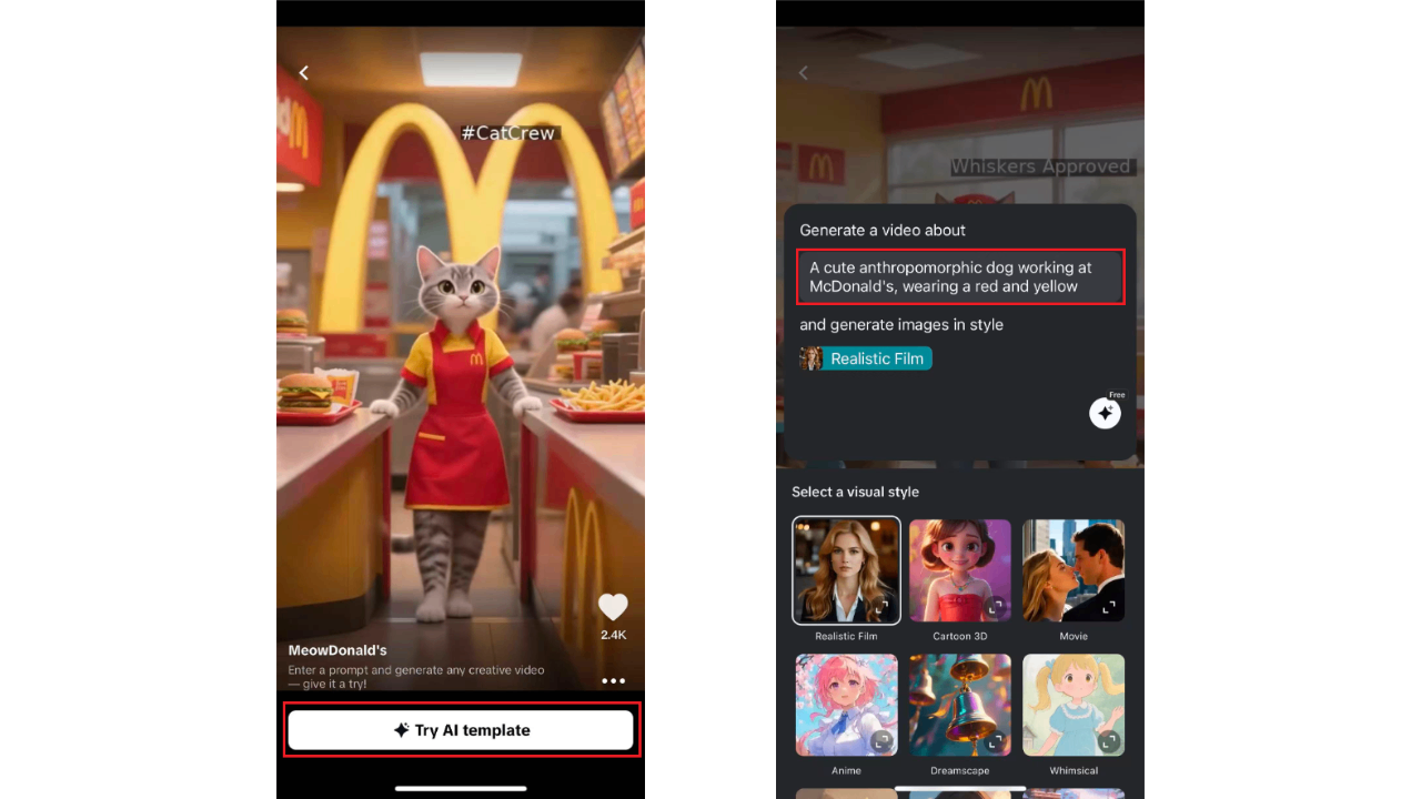 Select your video template