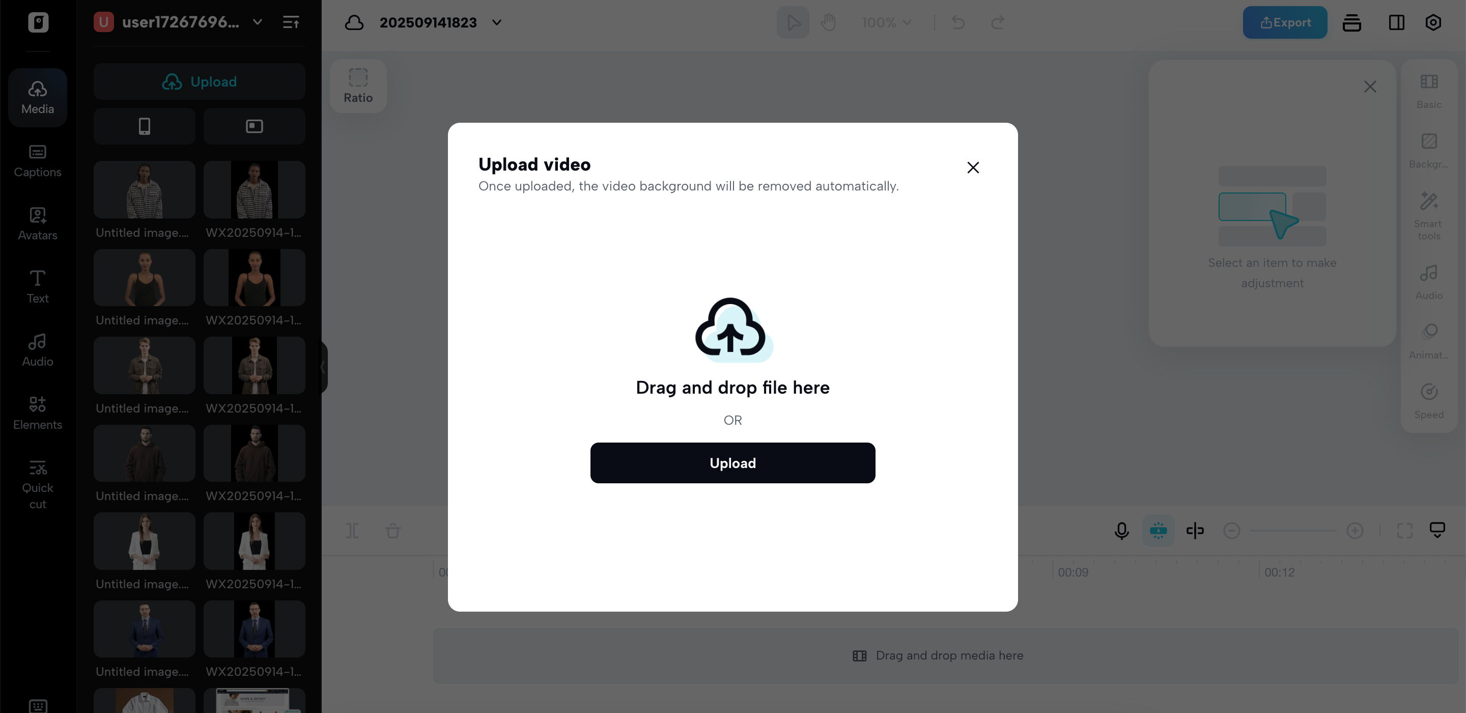 Remove video podcast background