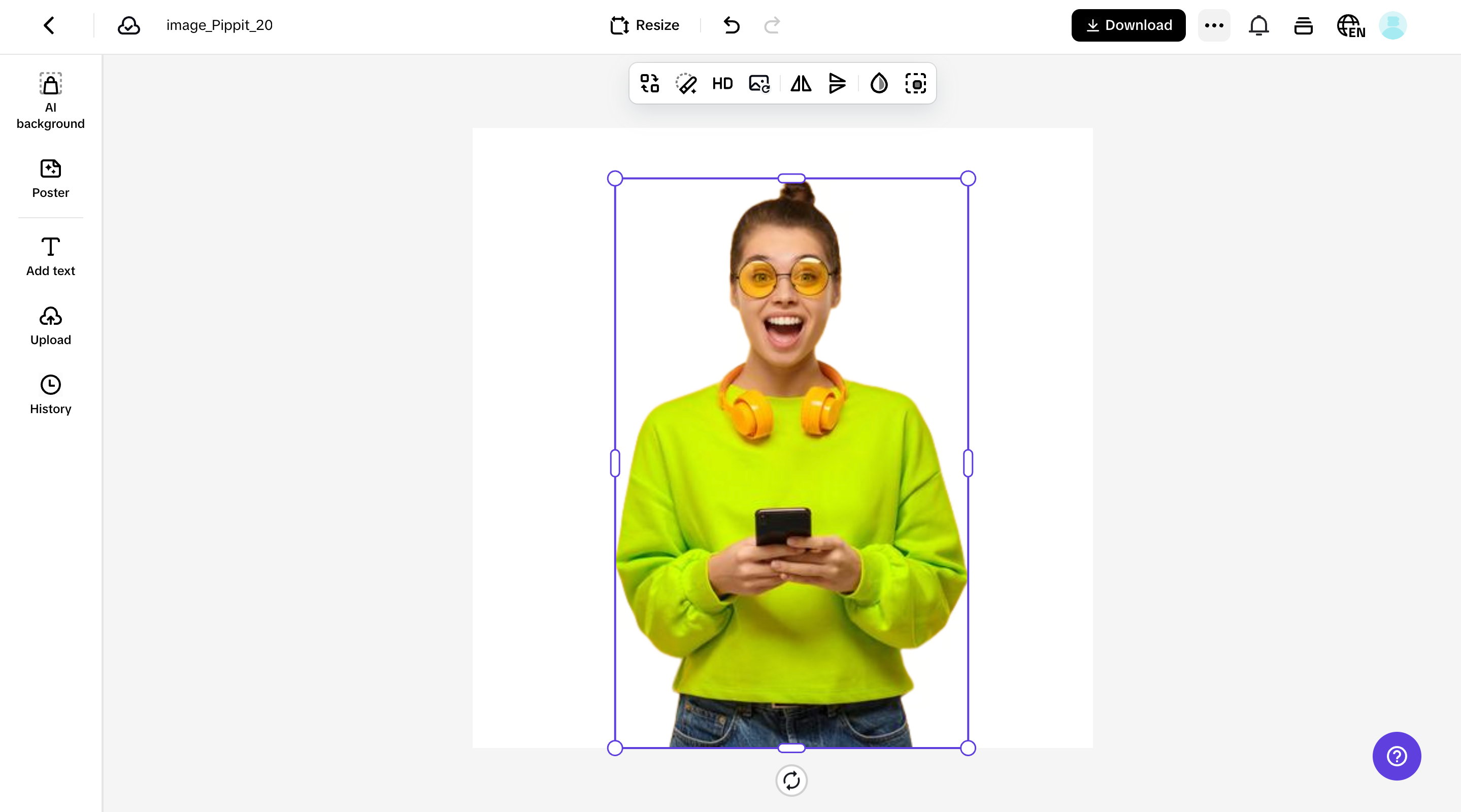 AI-powered background removal