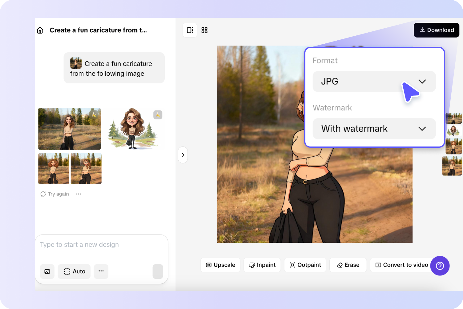 ส่งออกภาพล้อเลียนจาก Pippit