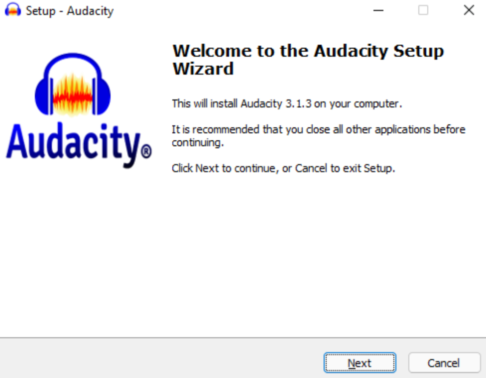 Opening the Audacity voice changer