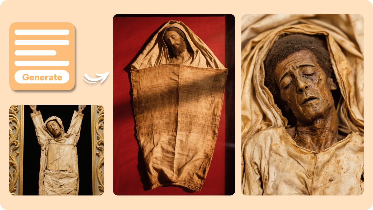 Lijkwade van Turijn AI Afbeelding