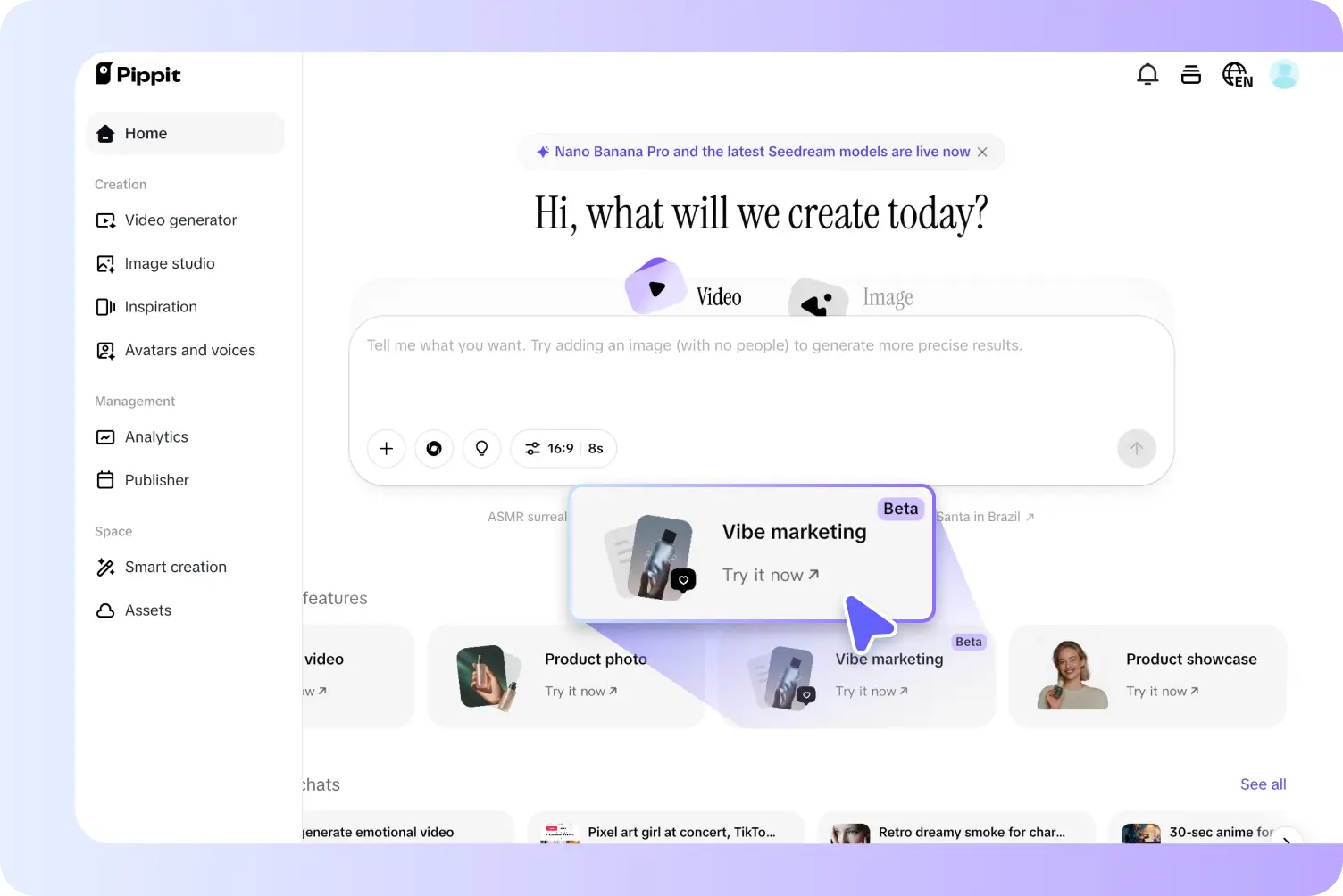 Access the video generator
