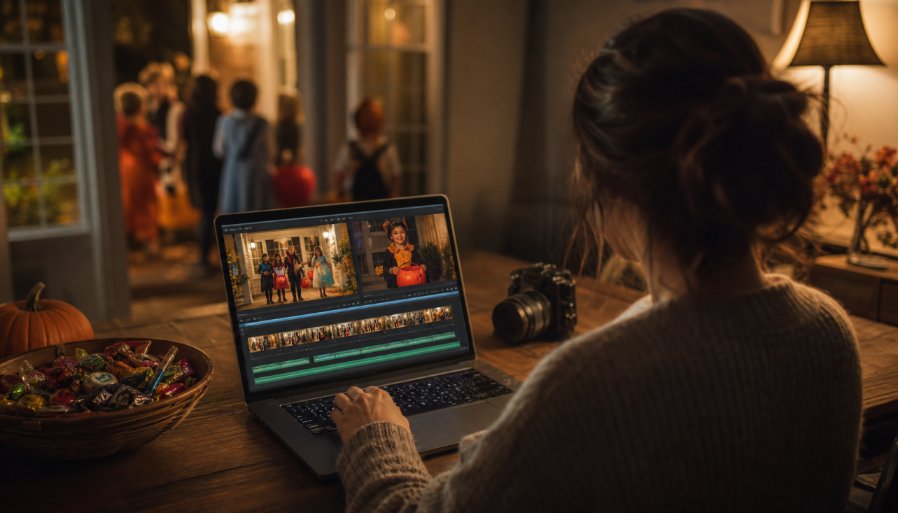 How to Edit a Trick-or-Treat Compilation Video with AI Tools for Social Media