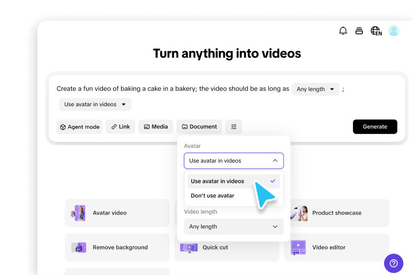 Create a bakery video
