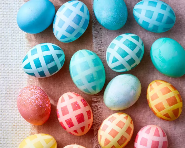 Checked Easter eggs