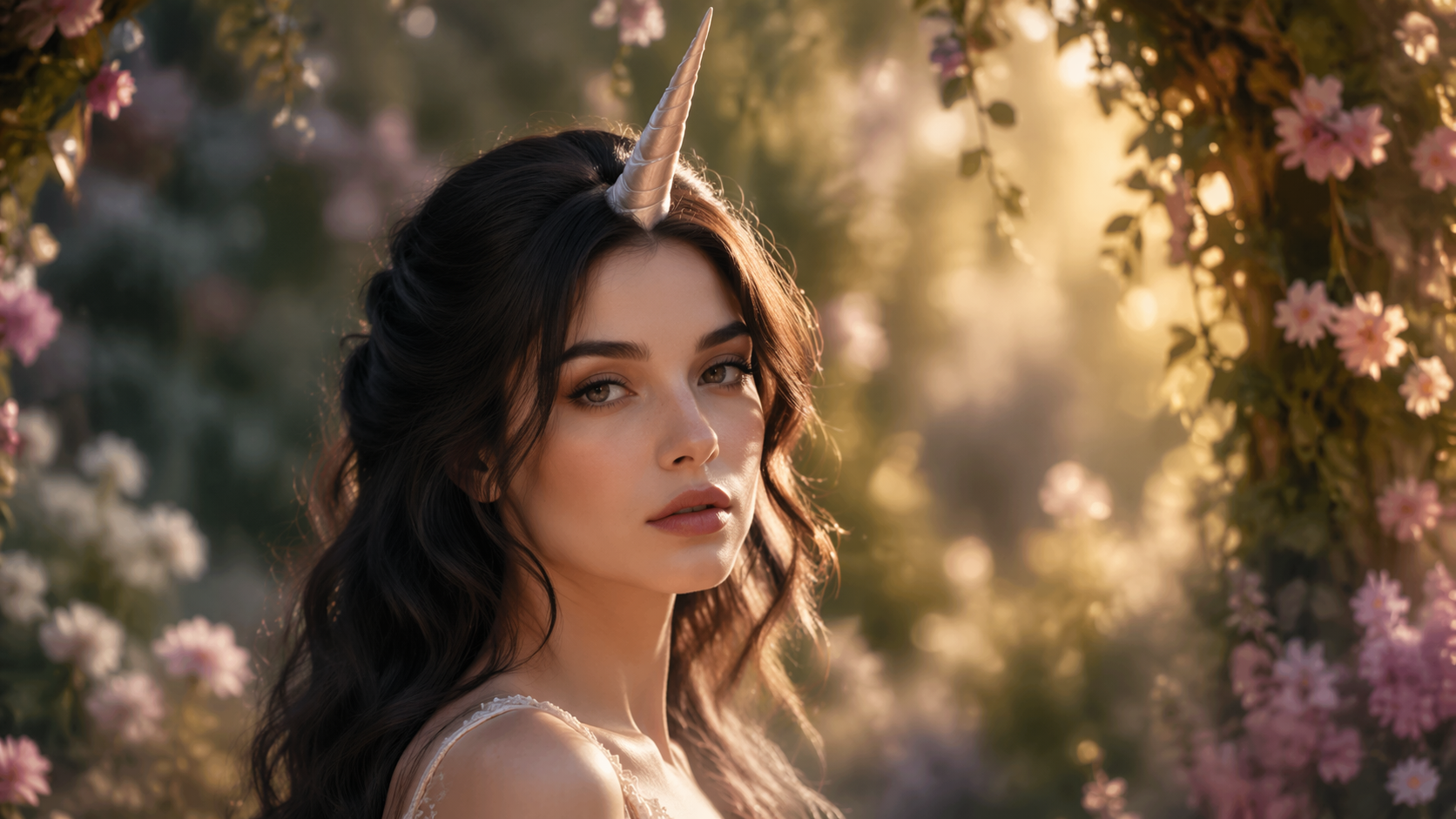 Dreamina fügt Einhornhorn zur Fotoaufforderung hinzu Beispiel 2: Photoreales Einhornhorn