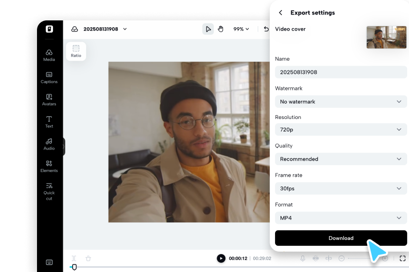 export and share