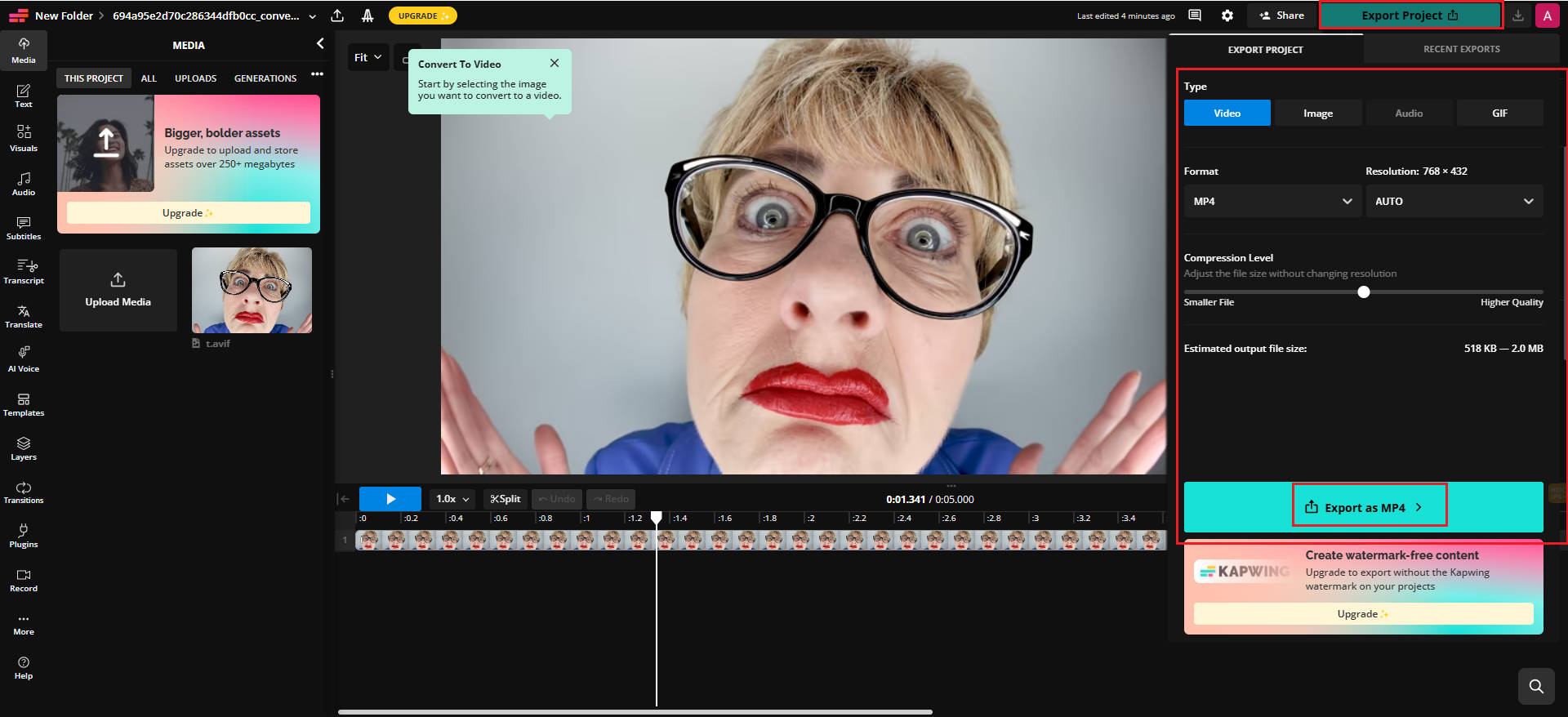 Export memes short video