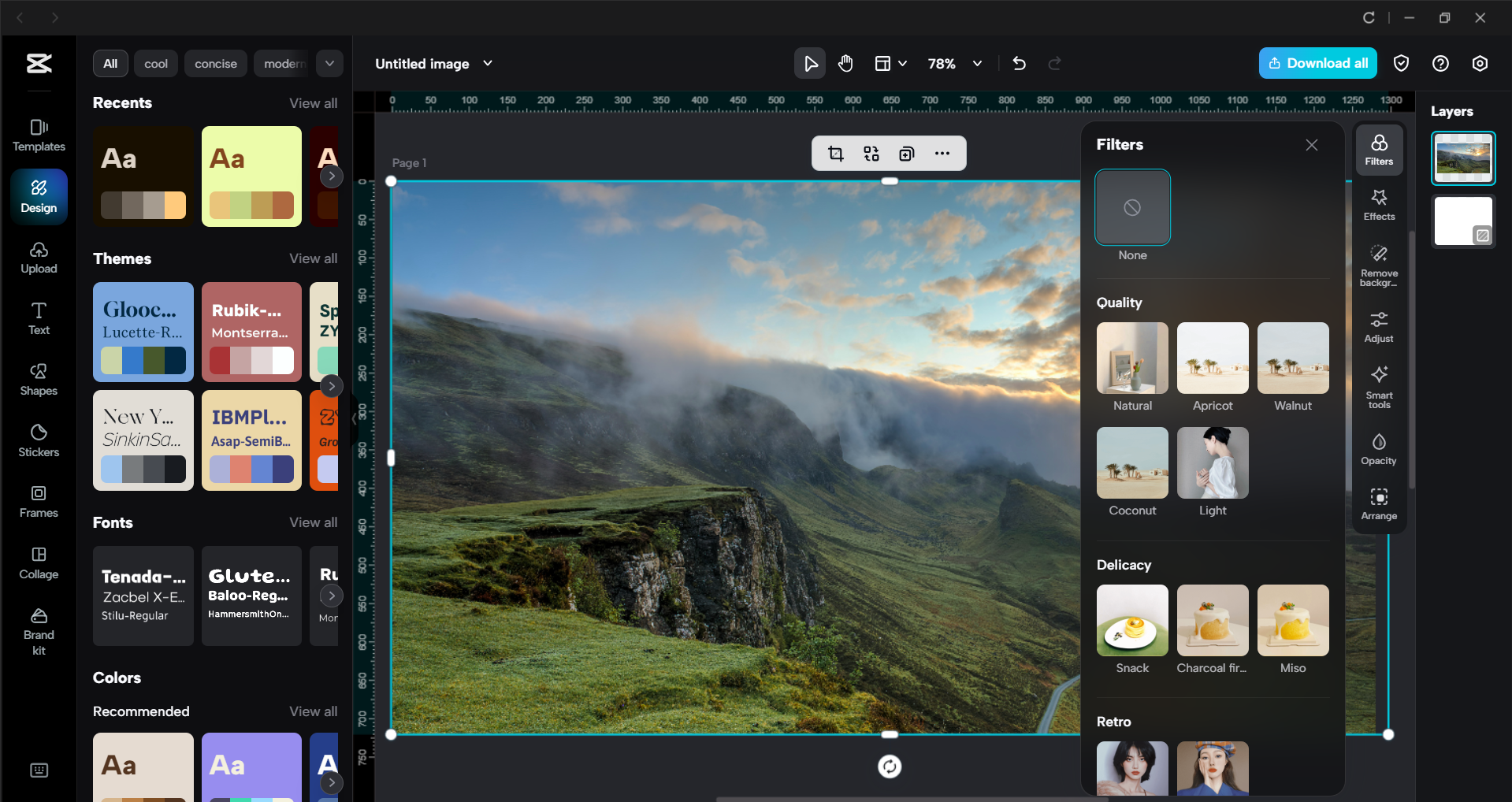 Interface of the CapCut desktop video editor - an alternative way to edit images with AI