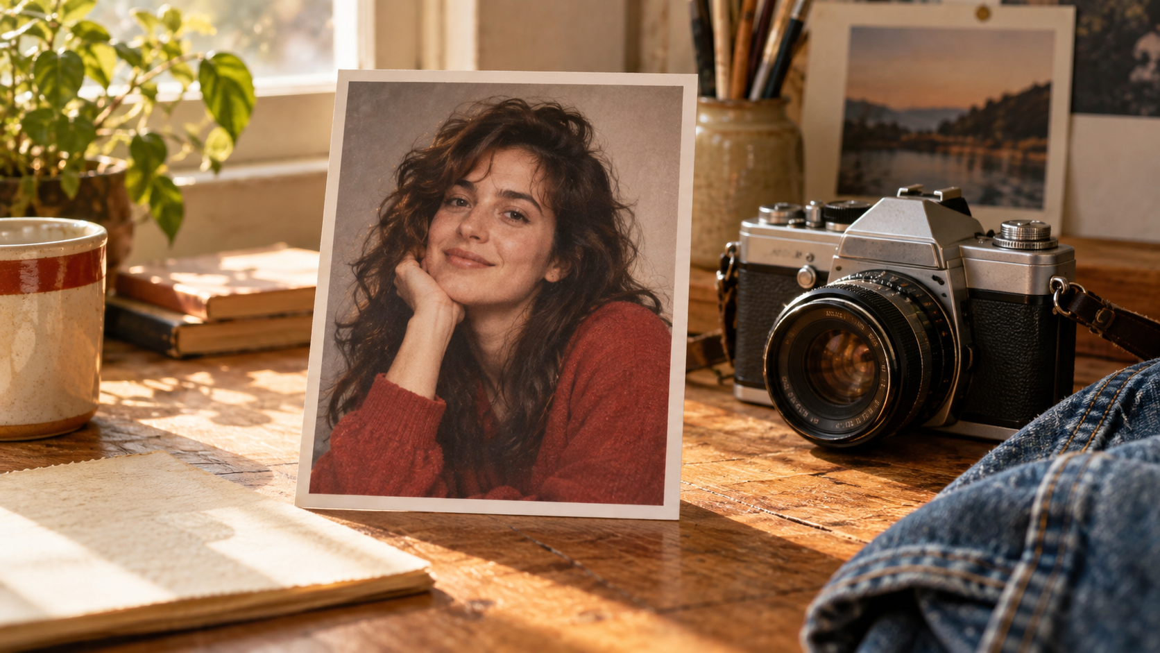 choosing a clear source photo for an 80s edit
