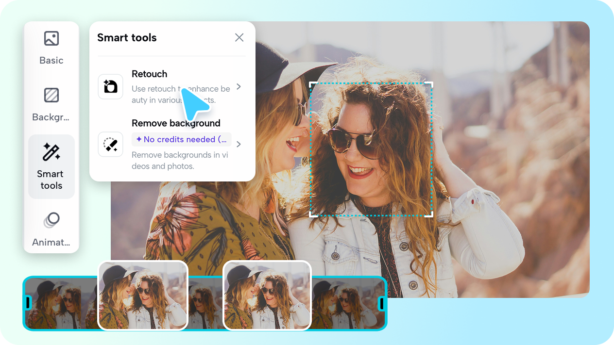 Pippit's multi-track video editor interface, highlighting precise keyframe editing and customization options for fine-tuning delegated video projects.::Section3_Pippit_Multitrack_Editing