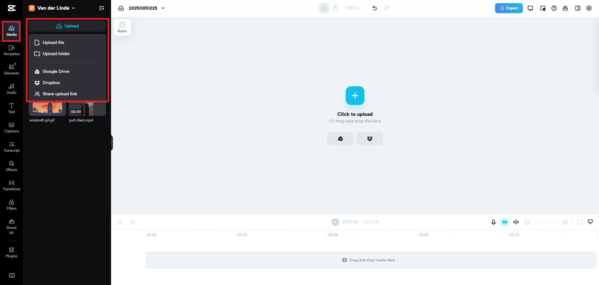 Upload your new MP4 file