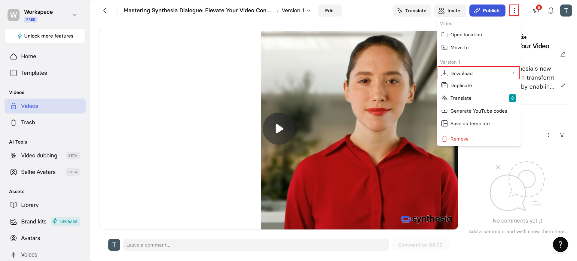 Vídeo com texto animado