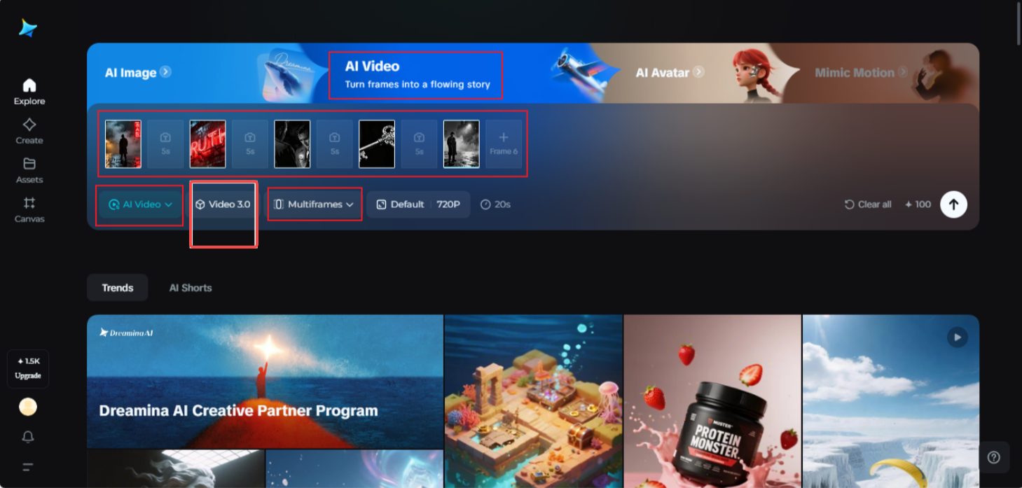 Upload your image sequence