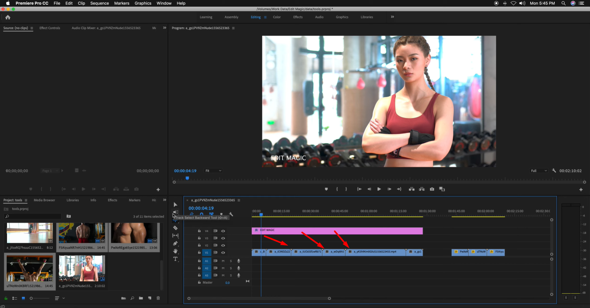 Locating your clip point in Premiere Pro