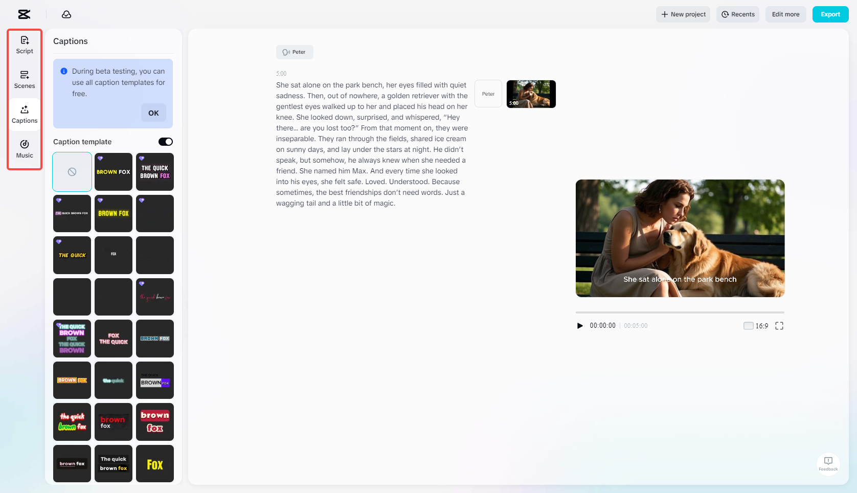 Videó létrehozása és szerkesztése különböző funkciókkal