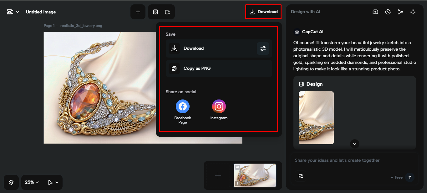 Exporting the media from the CapCut desktop video editor
