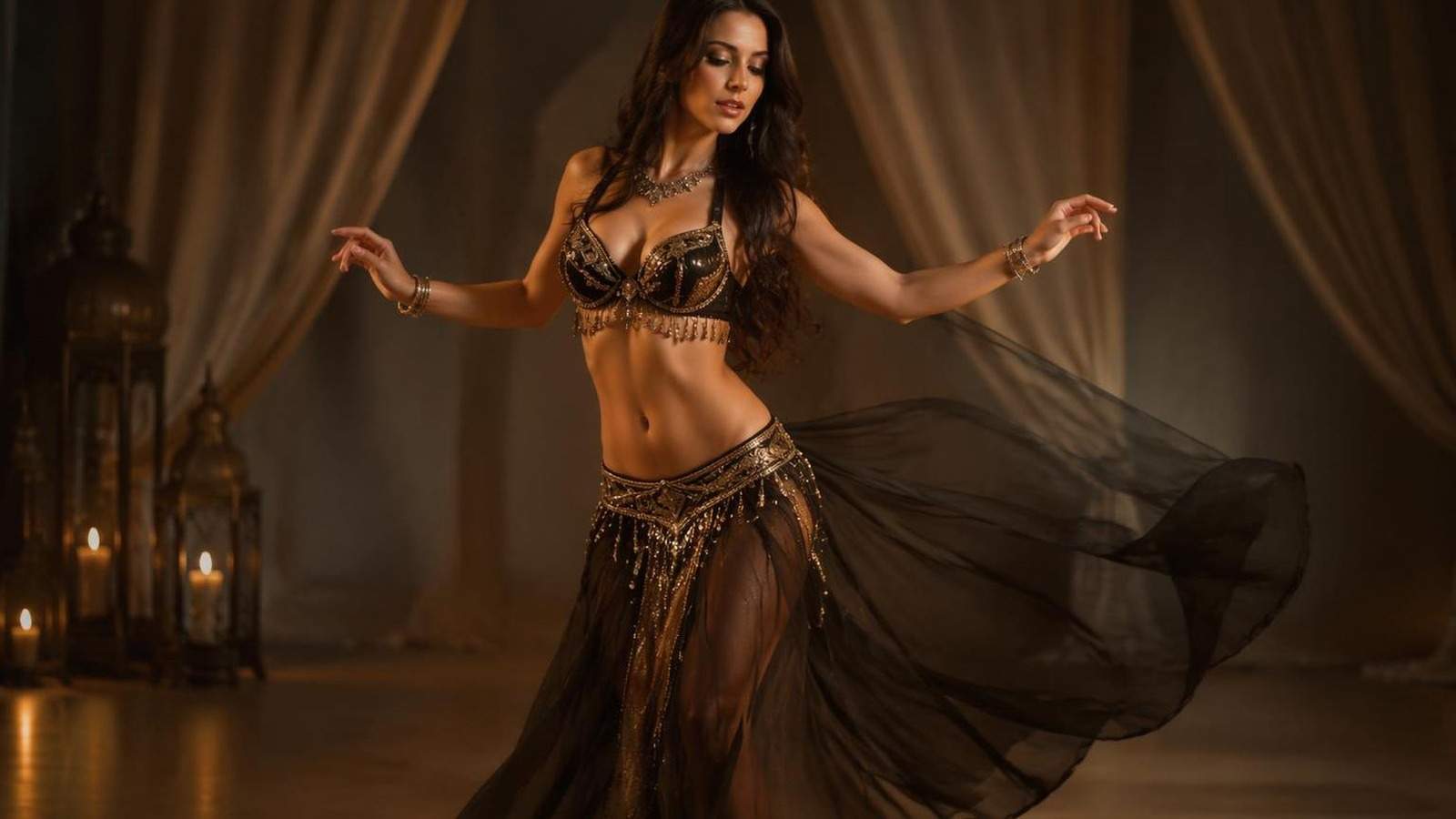 AI belly dance video generator prompt cover 1 in 4:3
