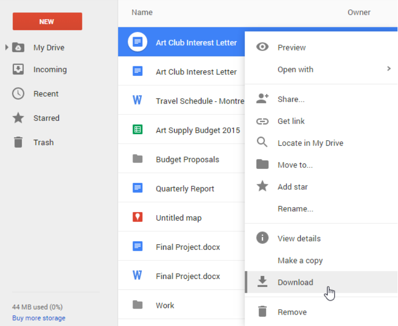 How to download Google Drive files to Android?