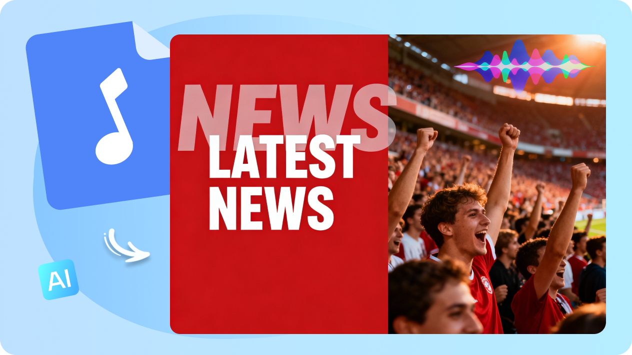 AI-created soundtracks with an AI news video generator