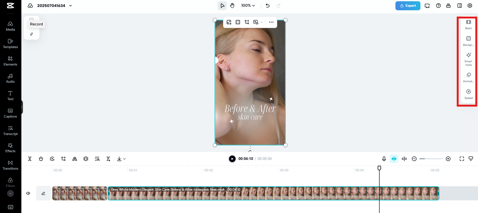 Adjust speed, brightness, contrast, saturation