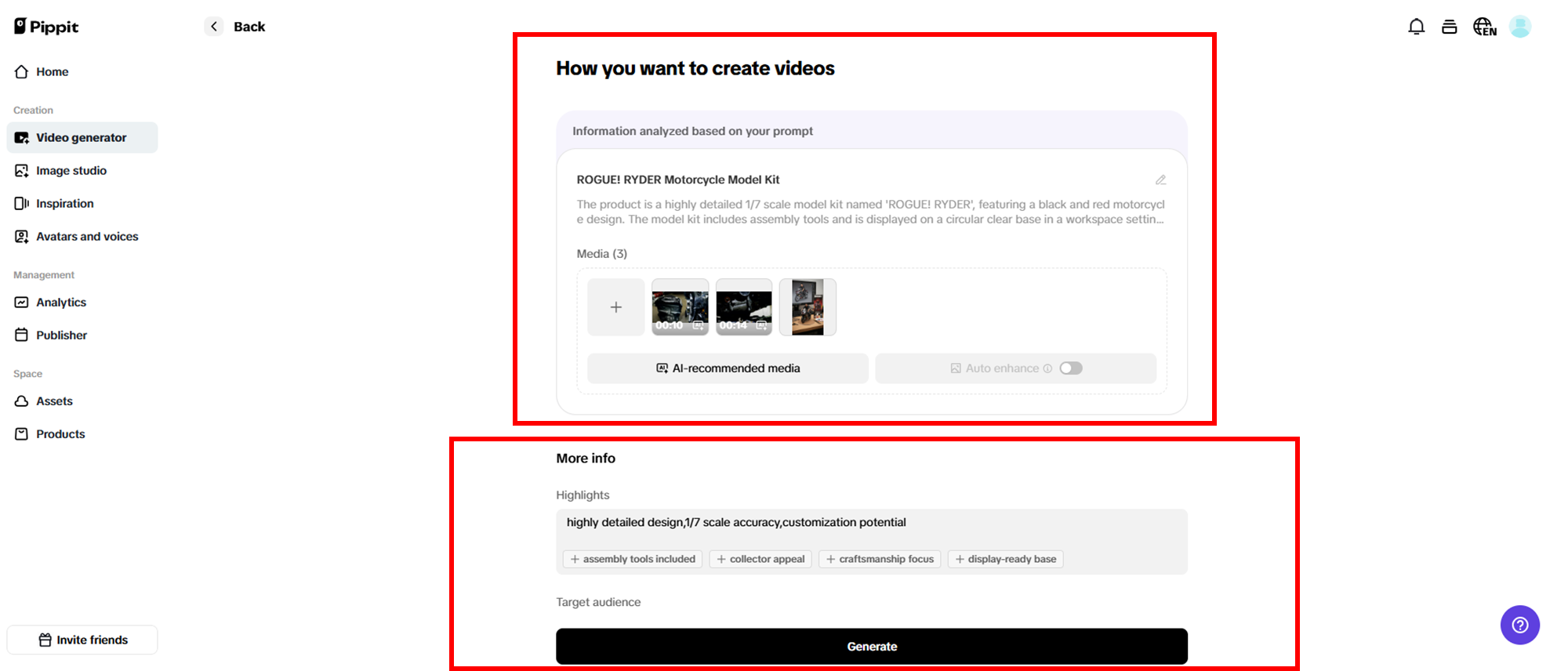 Tạo video của bạn