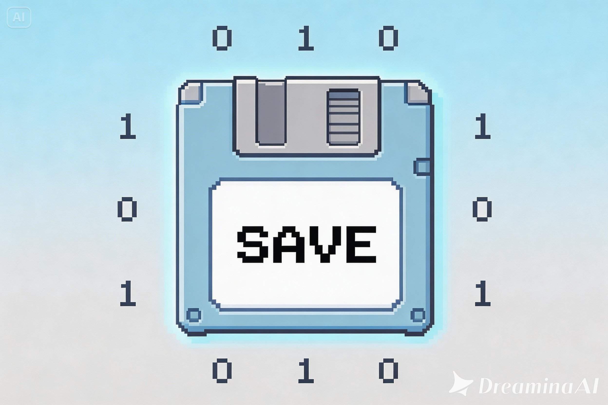 Tech-themed sticker design