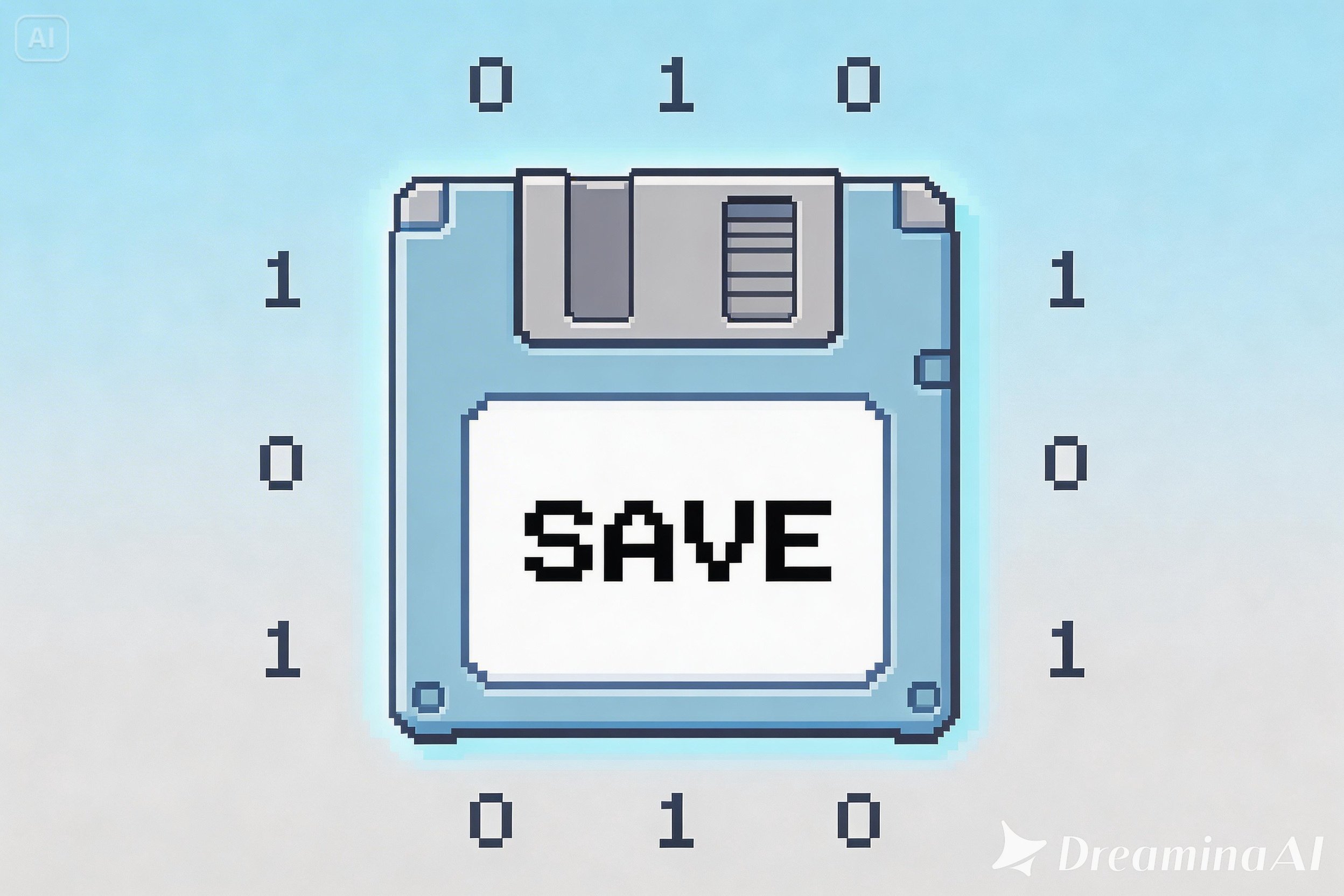 Tech-themed sticker design