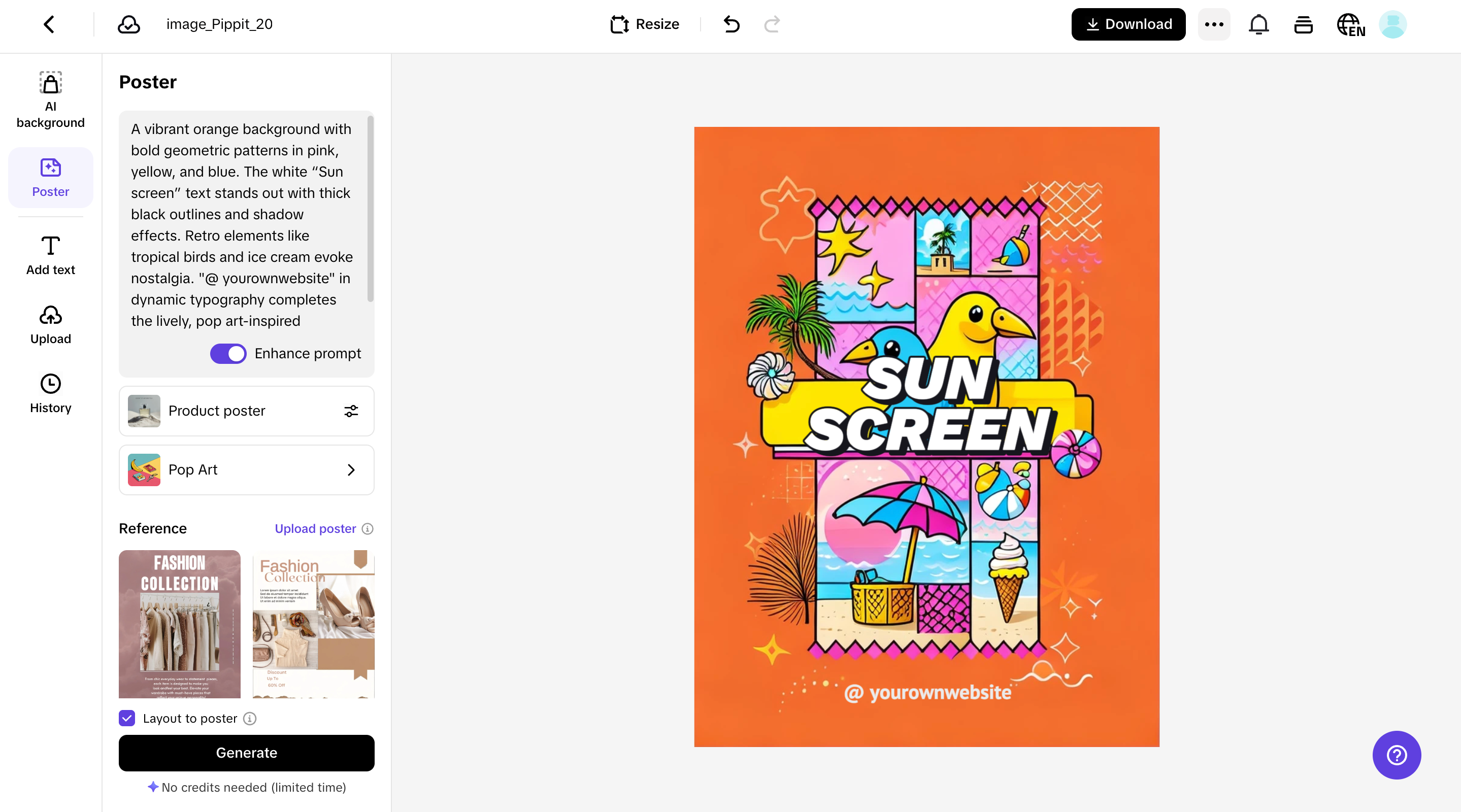 AI-powered sales poster creation