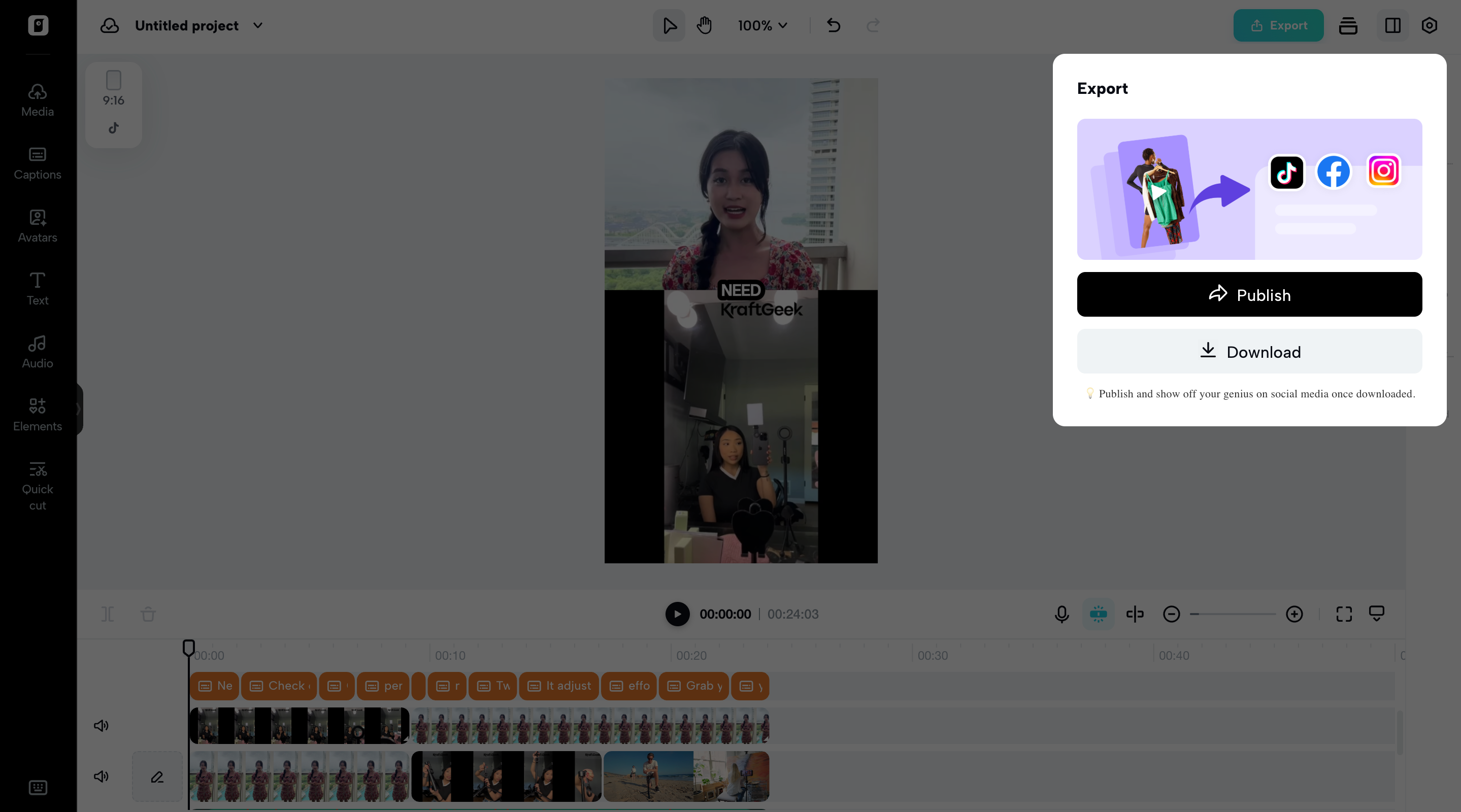 Export your video