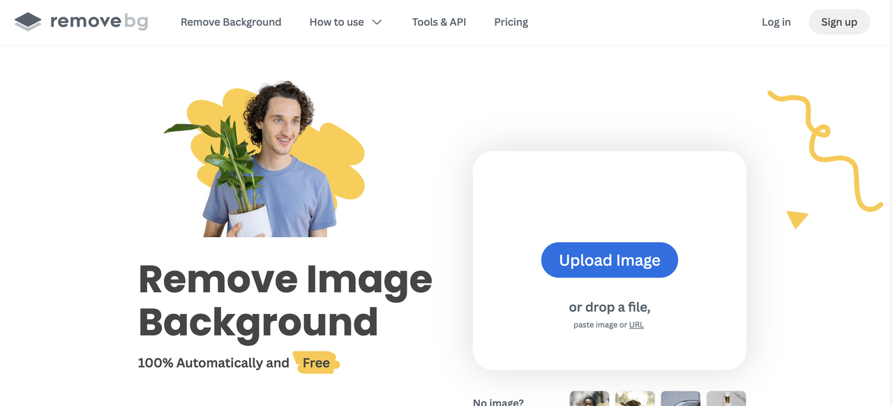 remove.bg เครื่องมือสร้างภาพ PNG แบบโปร่งใส