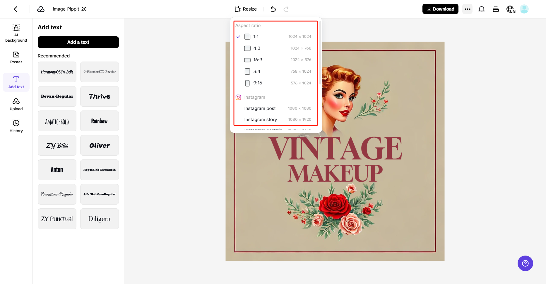 Resizing for different platforms