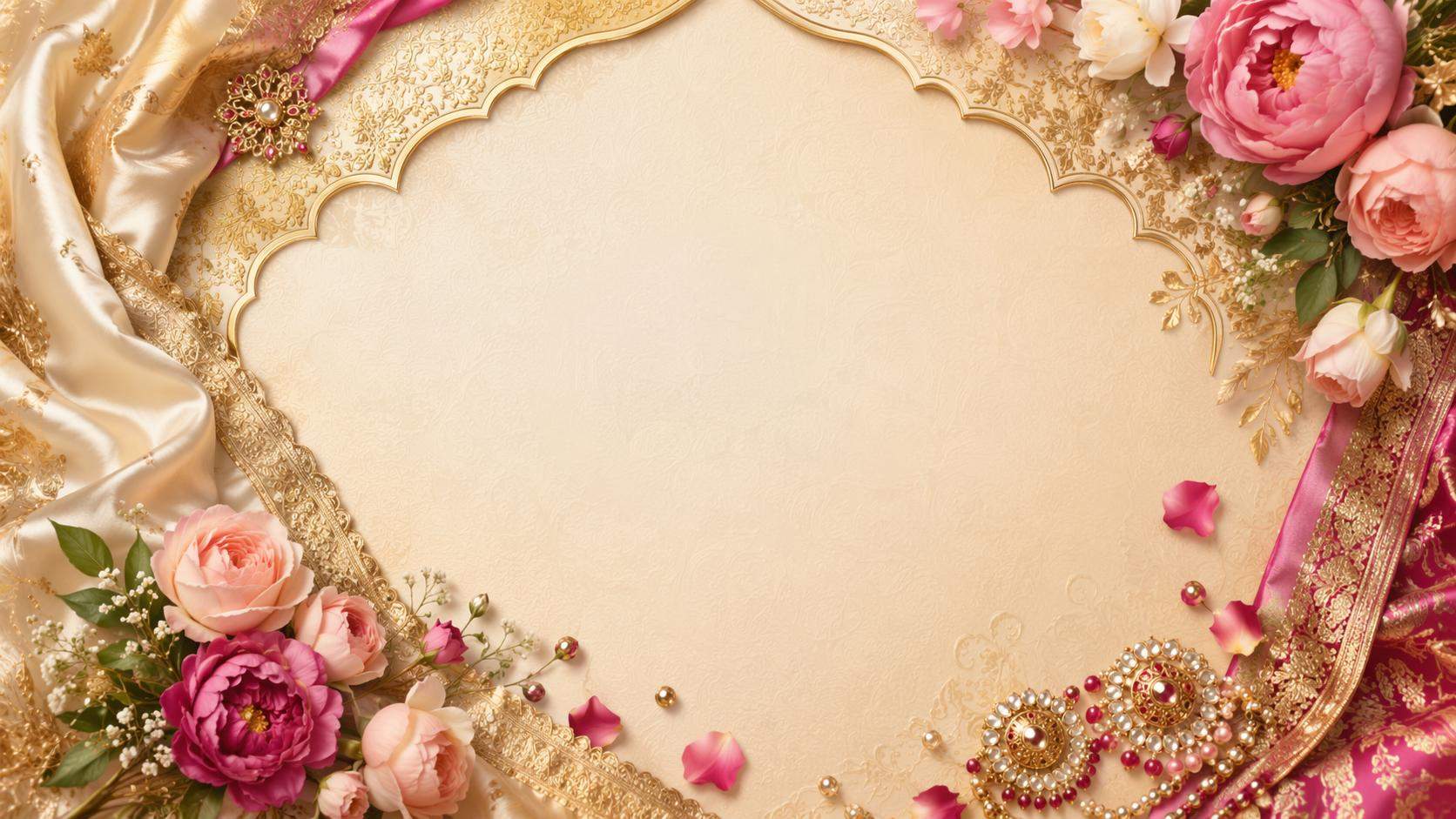 Dreamina indian wedding prompts prompt card 5: Luxury invitation background
