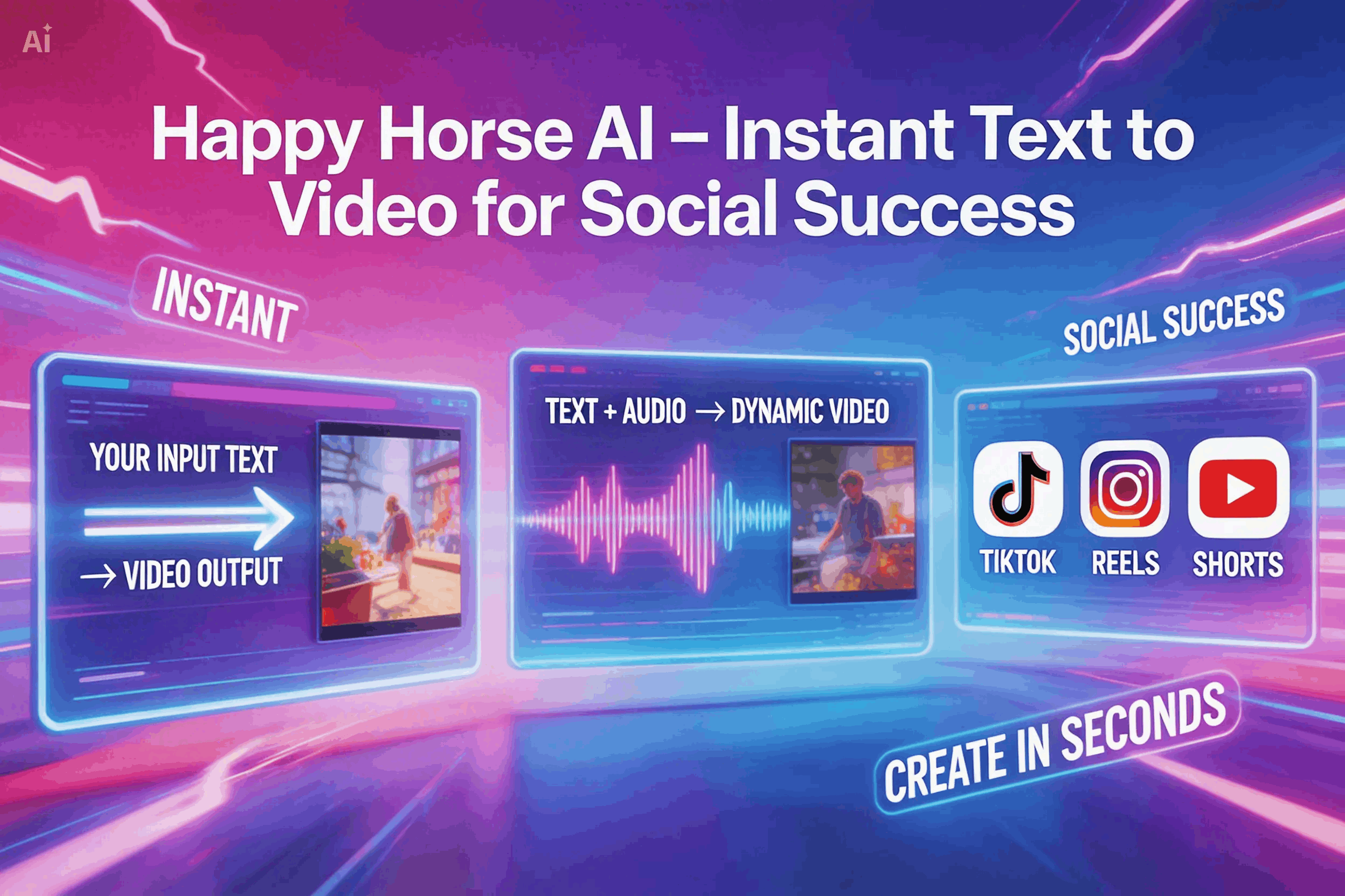 Gelukkig Paard AI sociale media