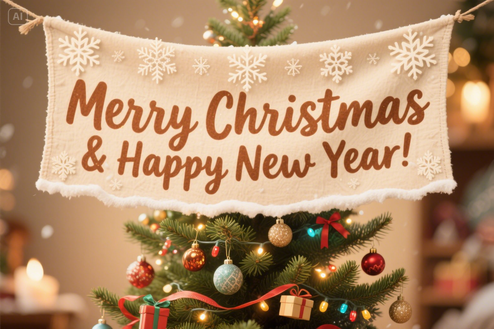 Personal Christmas greeting banners