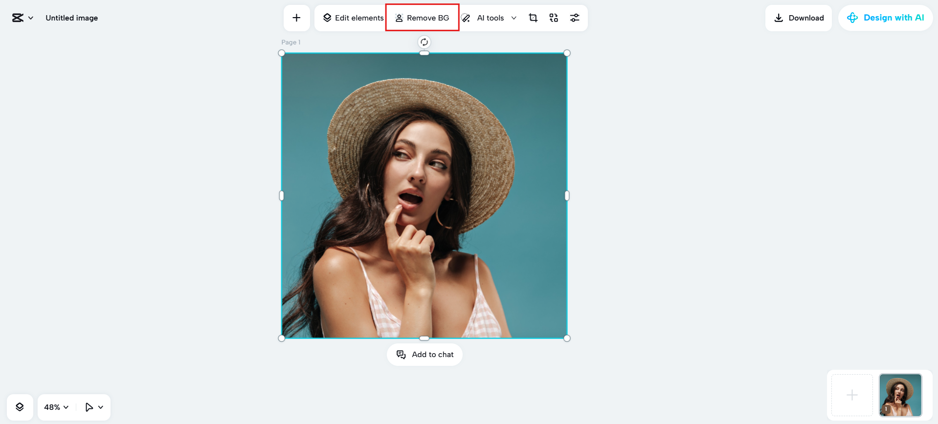 Access Remove BG option