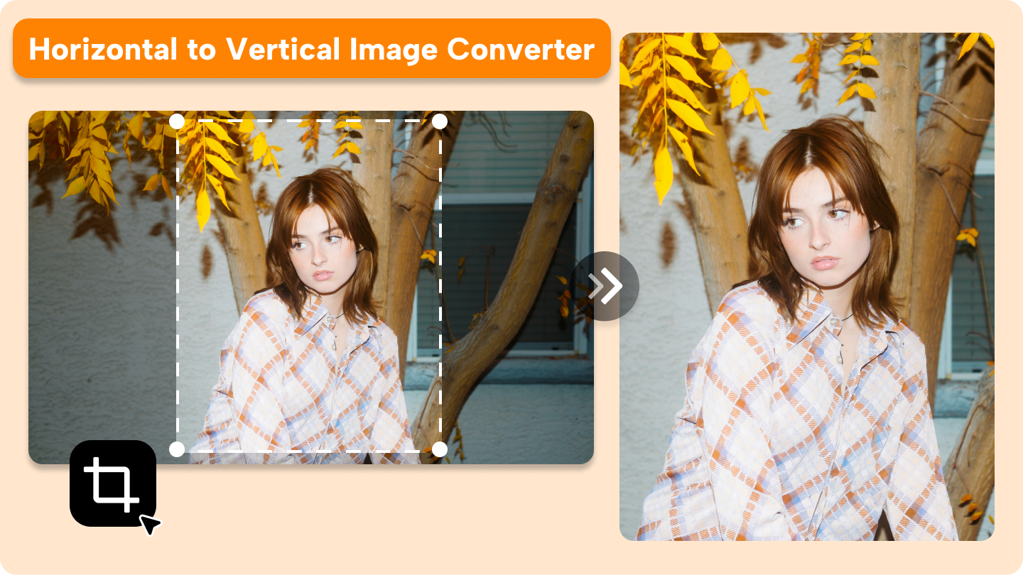 horizontal to vertical image converter