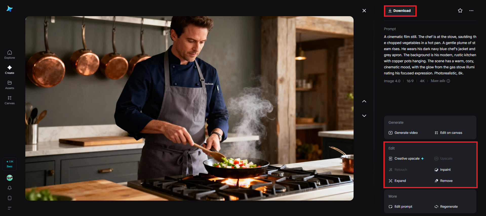 Preview, refine, and download