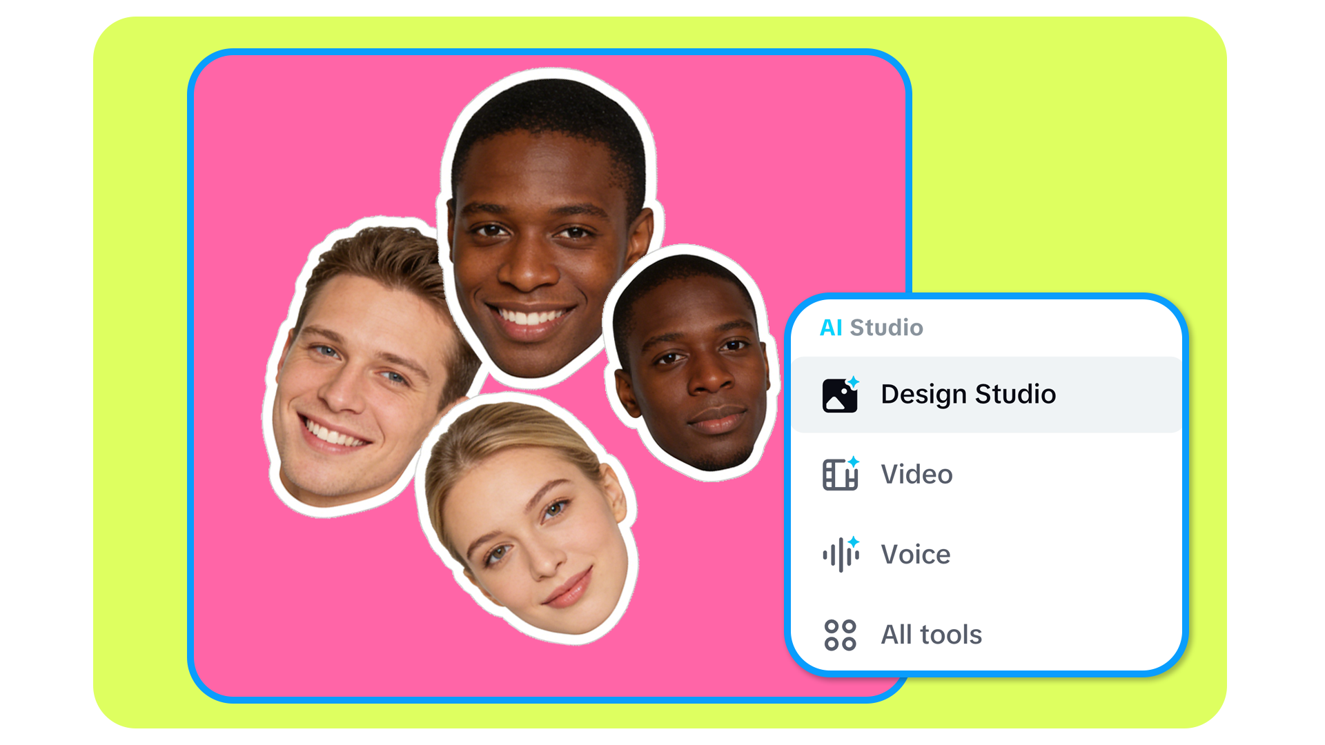 Detección facial alimentada por IA para recortes precisos