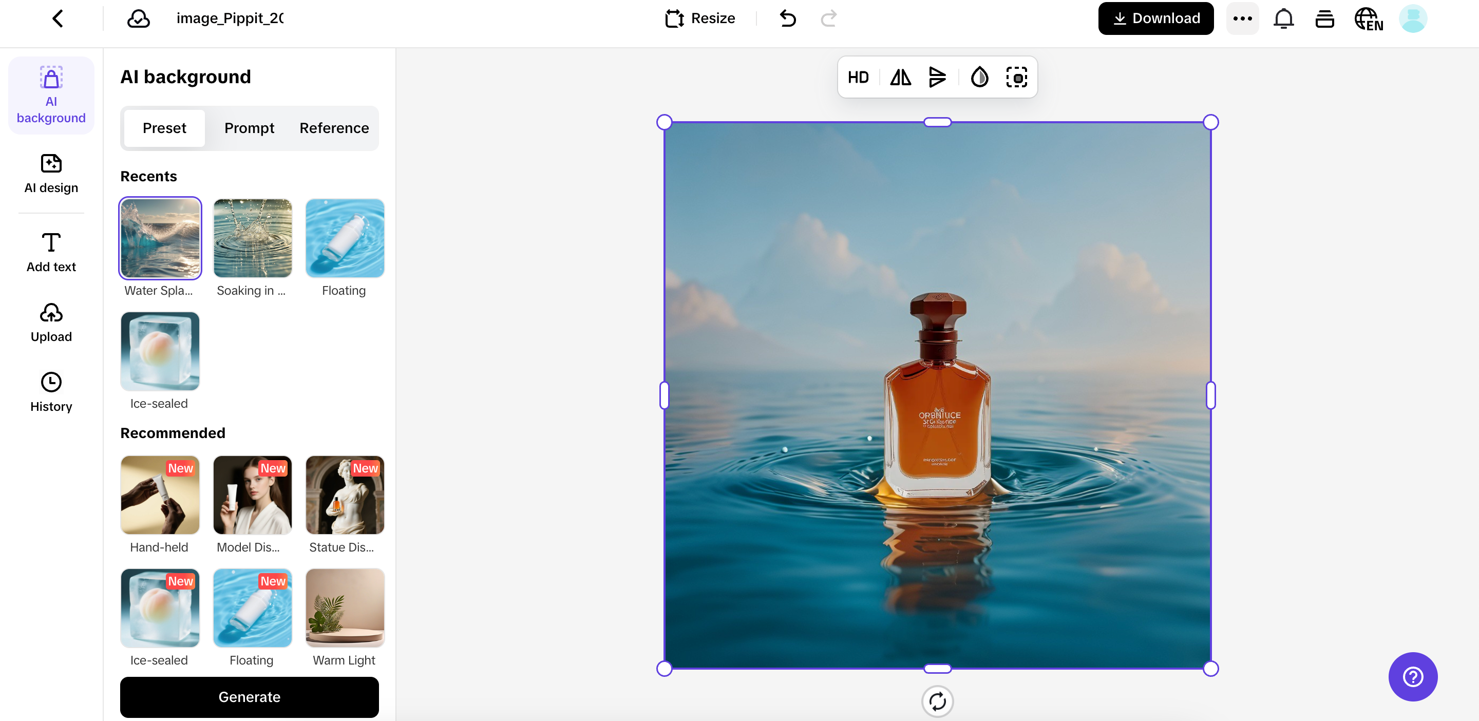 AI-generated background