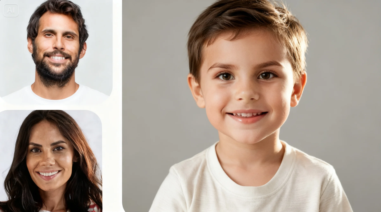 Prompt for a modern child studio headshot