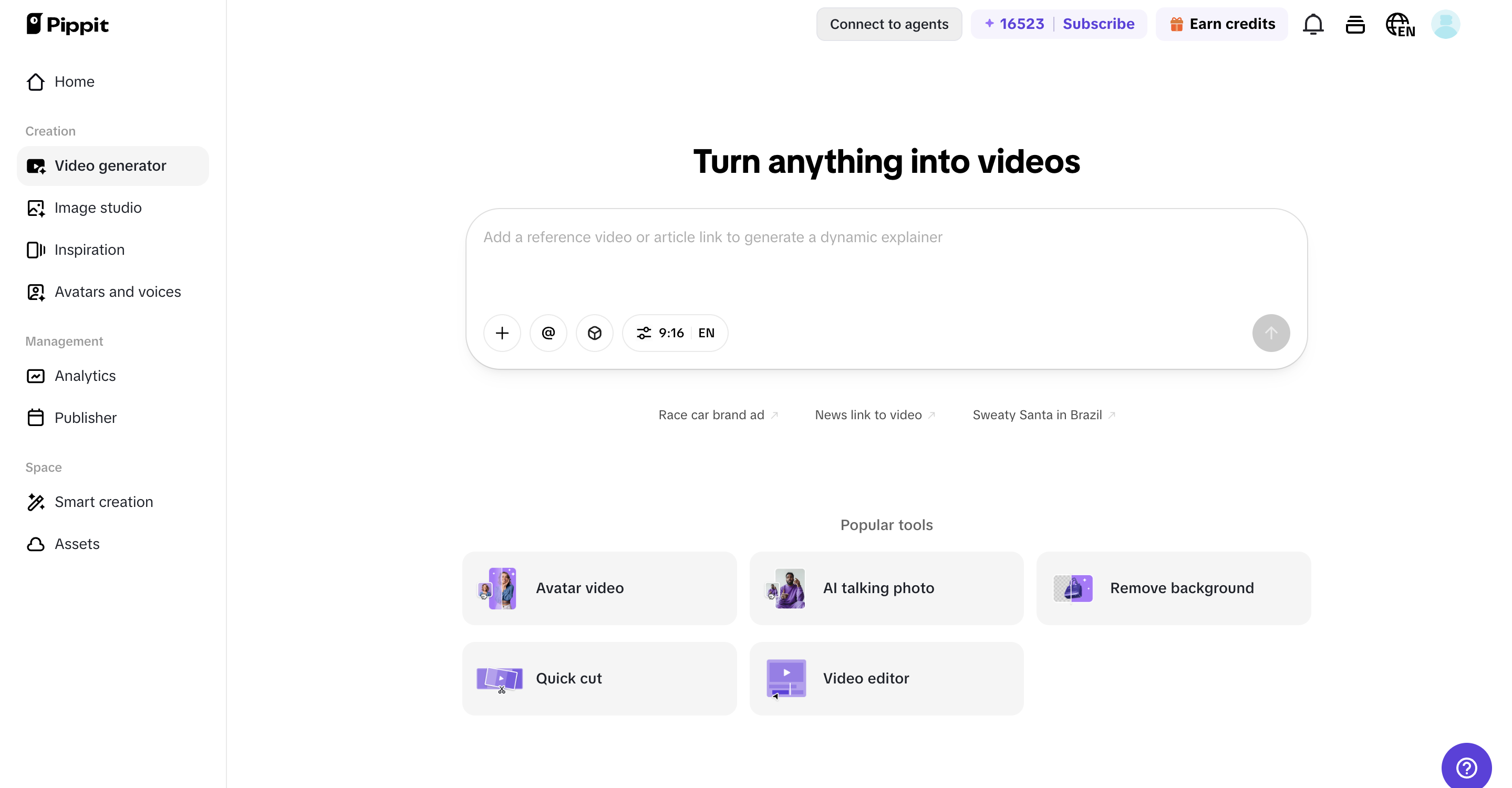 Open "Video Generator"