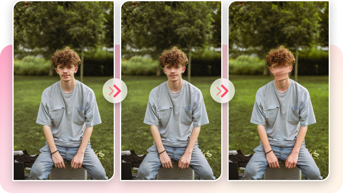 Adjust blur face effect levels in Dreamina for privacy or style