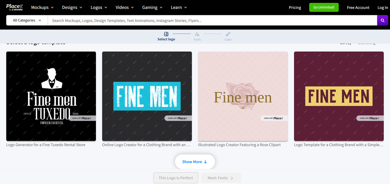 Placeit fashion logo designer