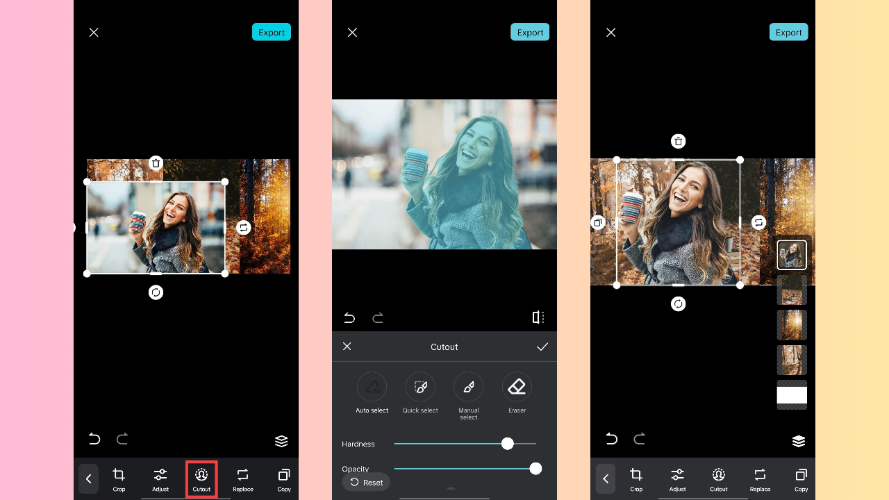 Remove background and adjust the subject